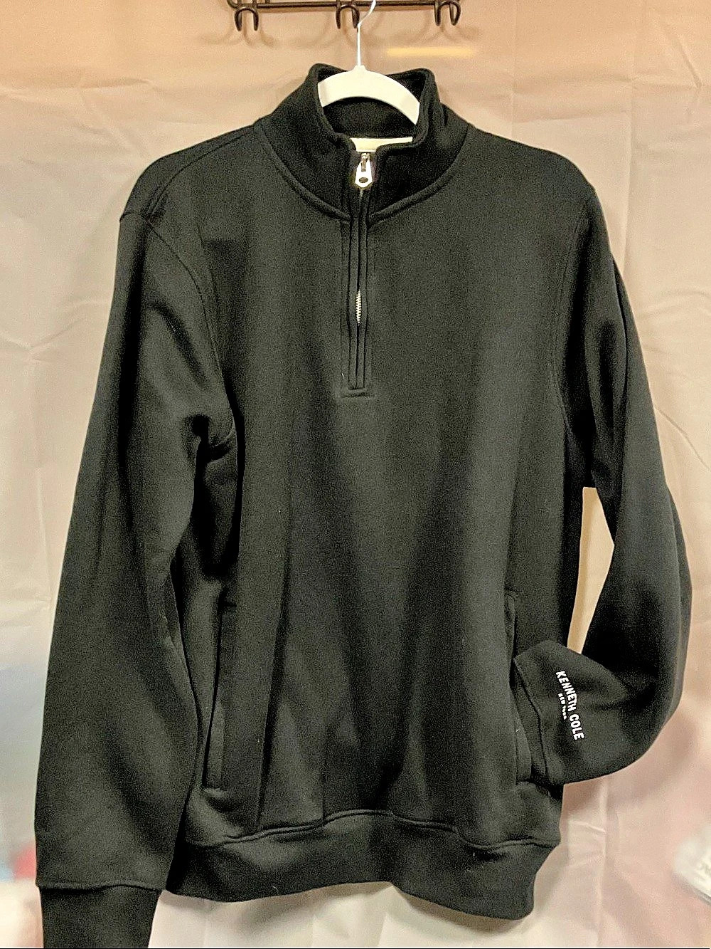 Kenneth Cole Men's Black Half-Zip Pullover Size Large Like New